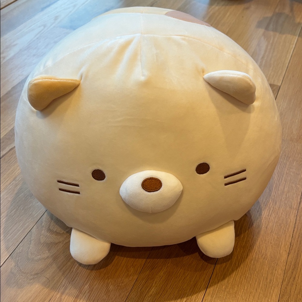San-X Sumikko Gurashi Neko Super Mochi Daifuku Cushion Plush - Picture 2 of 10